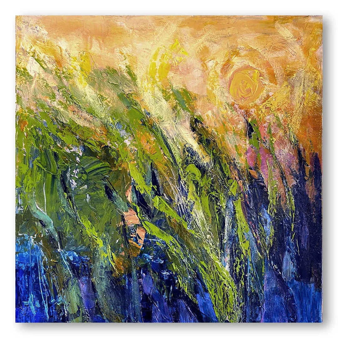 Marsh Sunrise Blowing Art Print